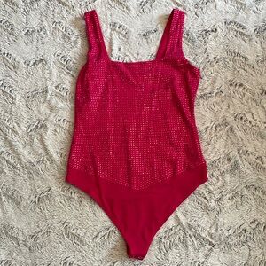Good American Crystal Modern Tank Bodysuit